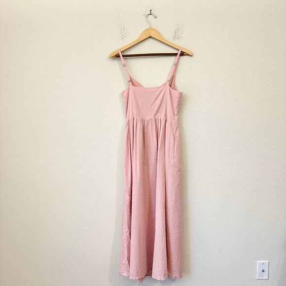 MODCLOTH Quite Clearly Charismatic Dress Dusty Rose Midi Cotton NWT - Picture 2 of 11